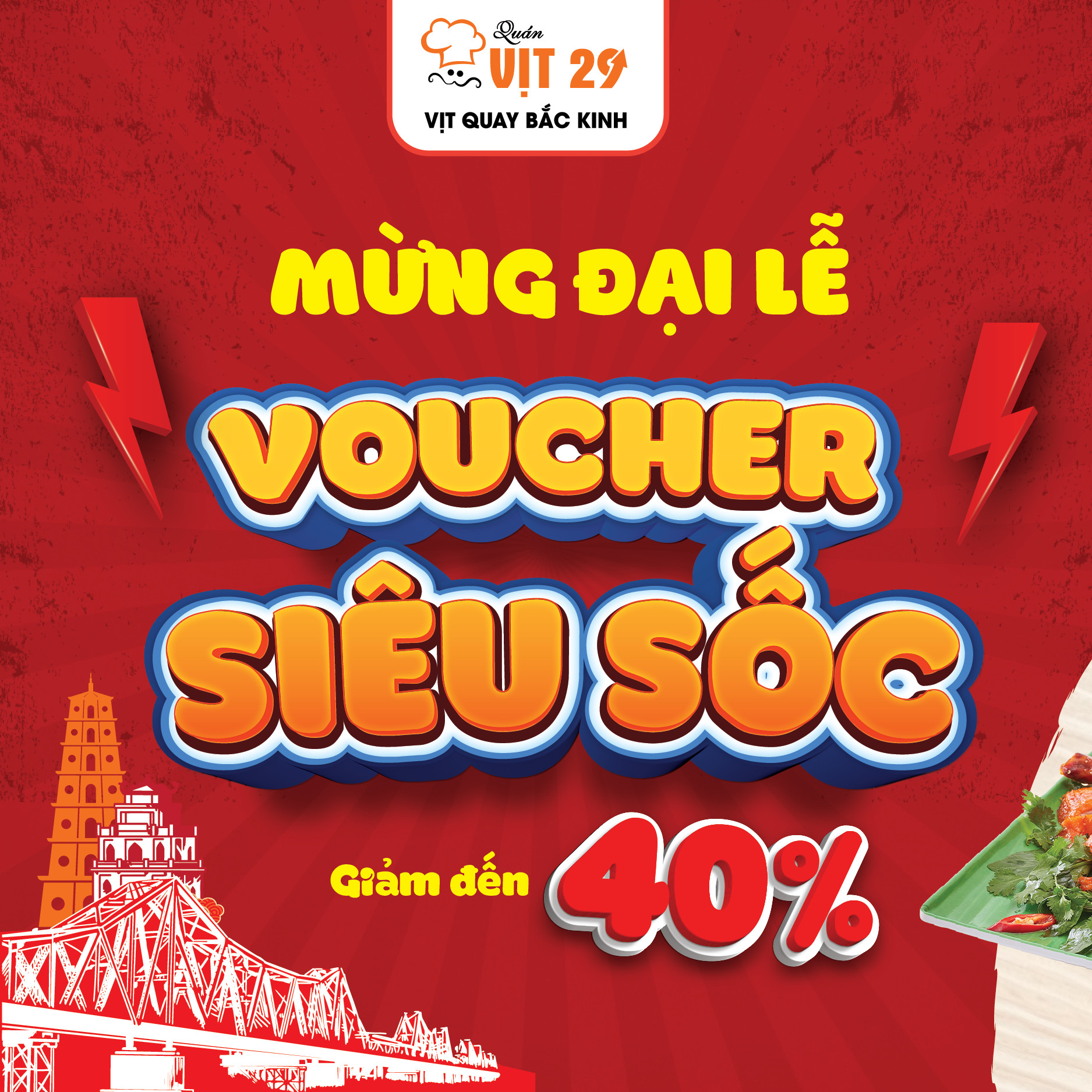 Mua Voucher trước, dùng sau với giá cực kỳ ưu đãi, giảm giá lên đến 40% cho mỗi combo món ăn ngon tại Vịt 29.